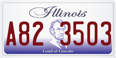 IL license plate A823503