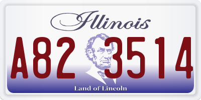 IL license plate A823514