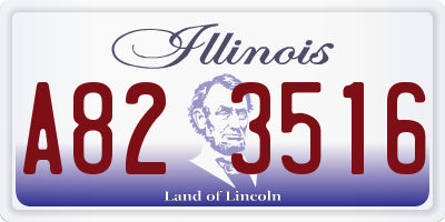 IL license plate A823516