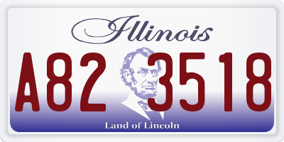 IL license plate A823518