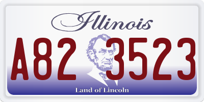 IL license plate A823523