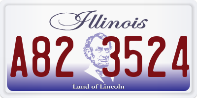 IL license plate A823524