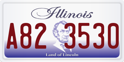 IL license plate A823530