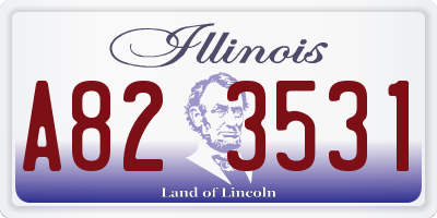 IL license plate A823531
