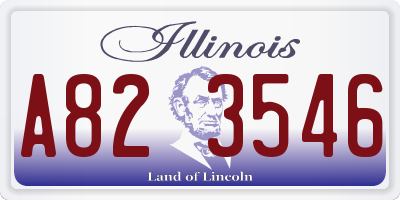 IL license plate A823546