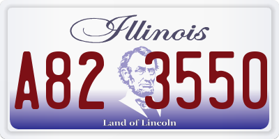 IL license plate A823550