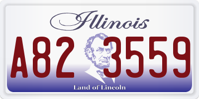 IL license plate A823559