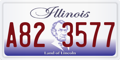 IL license plate A823577