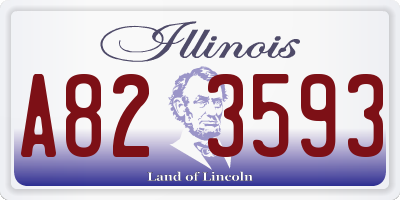 IL license plate A823593