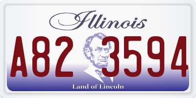 IL license plate A823594