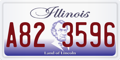 IL license plate A823596