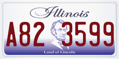 IL license plate A823599