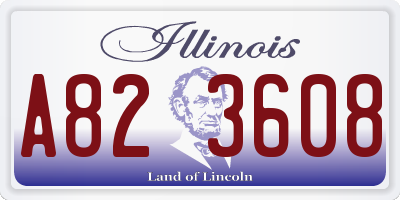 IL license plate A823608