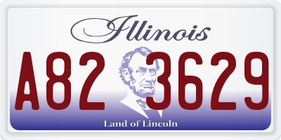 IL license plate A823629