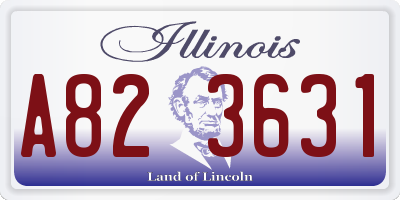 IL license plate A823631