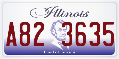 IL license plate A823635