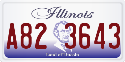 IL license plate A823643