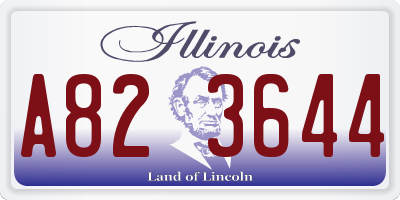 IL license plate A823644