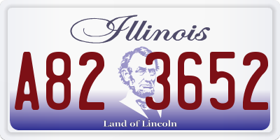 IL license plate A823652