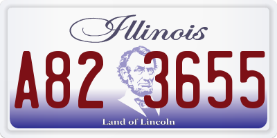 IL license plate A823655