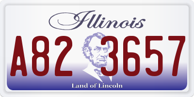 IL license plate A823657