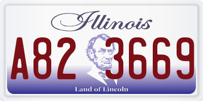 IL license plate A823669