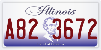 IL license plate A823672