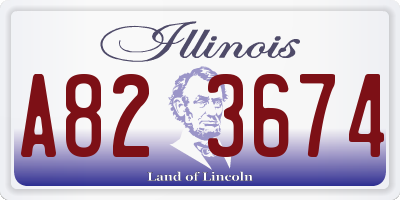 IL license plate A823674