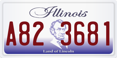 IL license plate A823681
