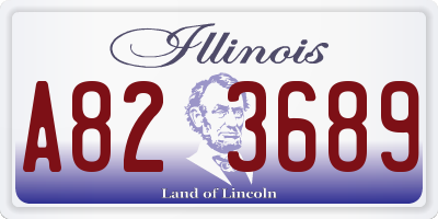 IL license plate A823689