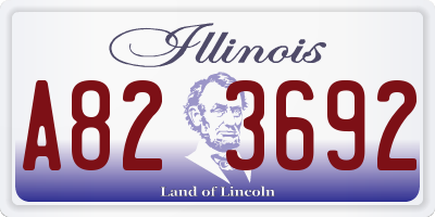 IL license plate A823692