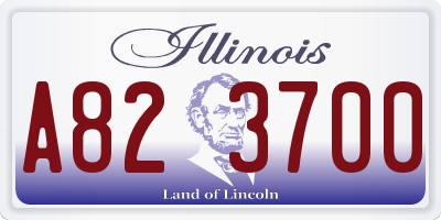 IL license plate A823700