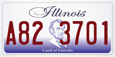 IL license plate A823701