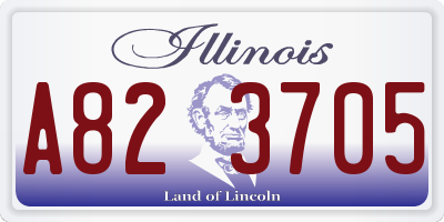 IL license plate A823705