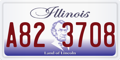 IL license plate A823708
