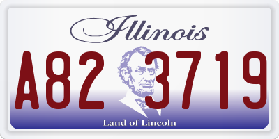 IL license plate A823719