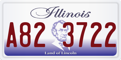 IL license plate A823722