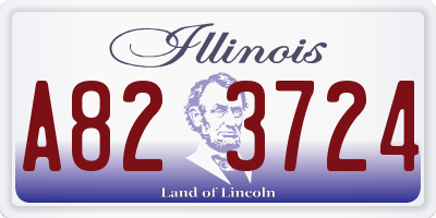 IL license plate A823724
