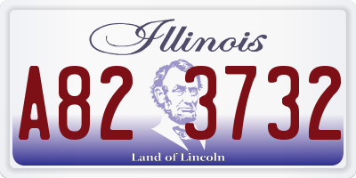IL license plate A823732