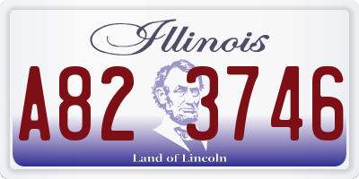 IL license plate A823746
