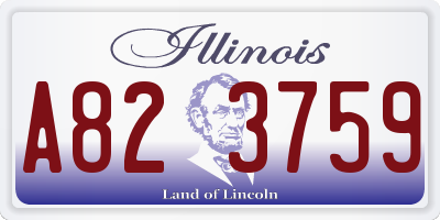 IL license plate A823759