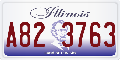 IL license plate A823763