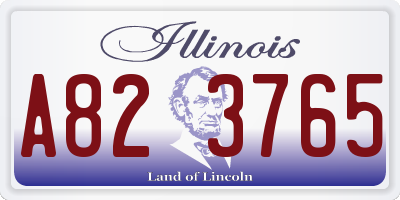 IL license plate A823765