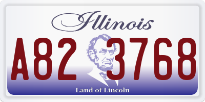 IL license plate A823768