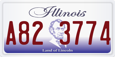 IL license plate A823774