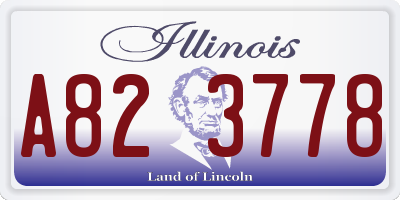 IL license plate A823778