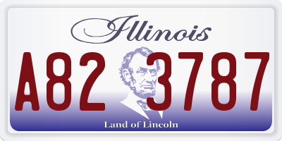 IL license plate A823787