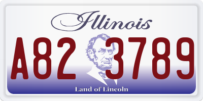 IL license plate A823789