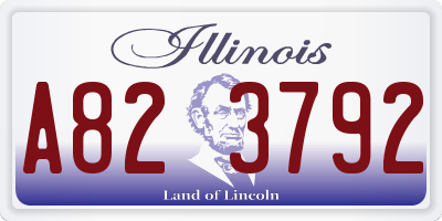 IL license plate A823792
