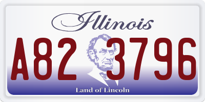 IL license plate A823796
